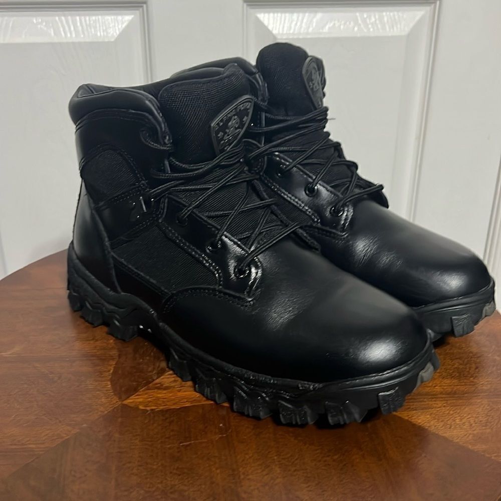 ROCKY 6" Alpha Force Combat Boots #2167 Black Leather Men Sz 9M -‎ PERFECT
